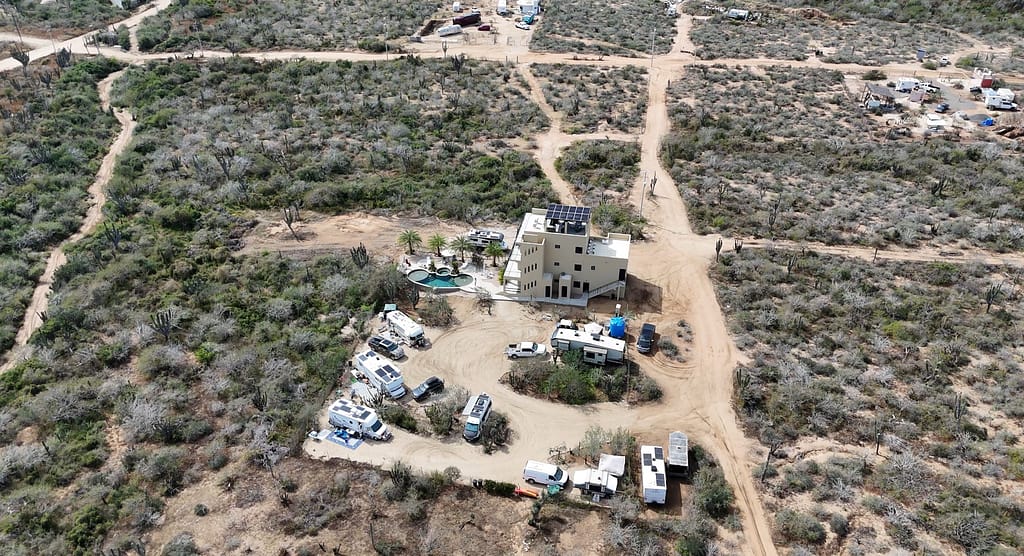 drone casa itchy feet camp vacation rental resort property baja sur los cerritos beach