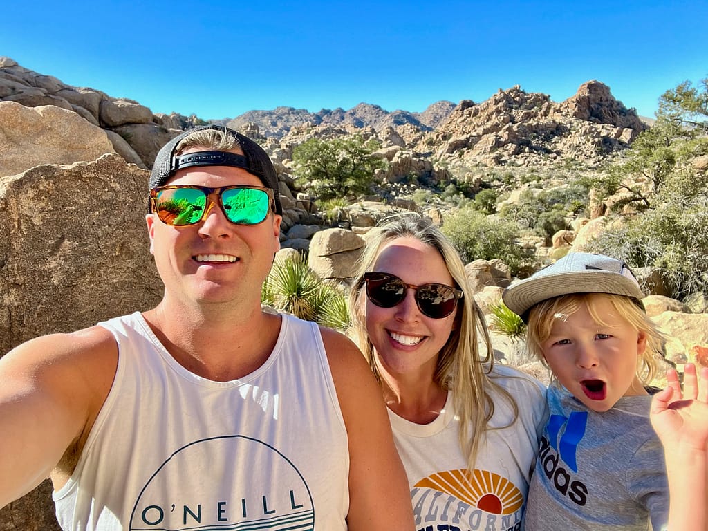 Practicing gratitude and being grateful during full-time RV travel - hiking in Joshua Tree National Park.