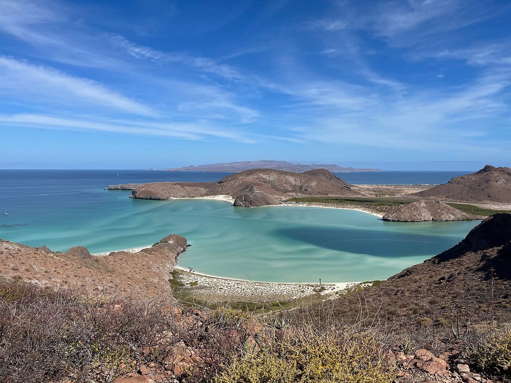 Beach Day at Playa Balandra La Paz - views of Balandra Bay from above