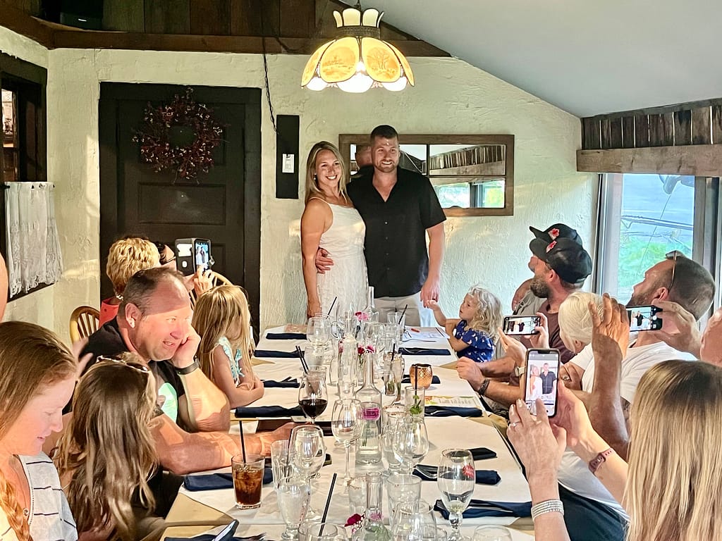 blog post our wedding story reception dinner big reveal