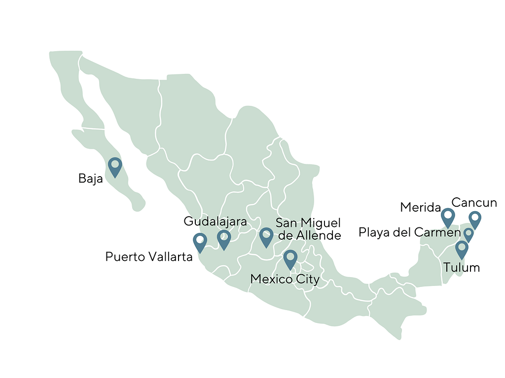 Popular areas for buying property in Mexico