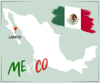 loreto baja california sur mexico map graphic location