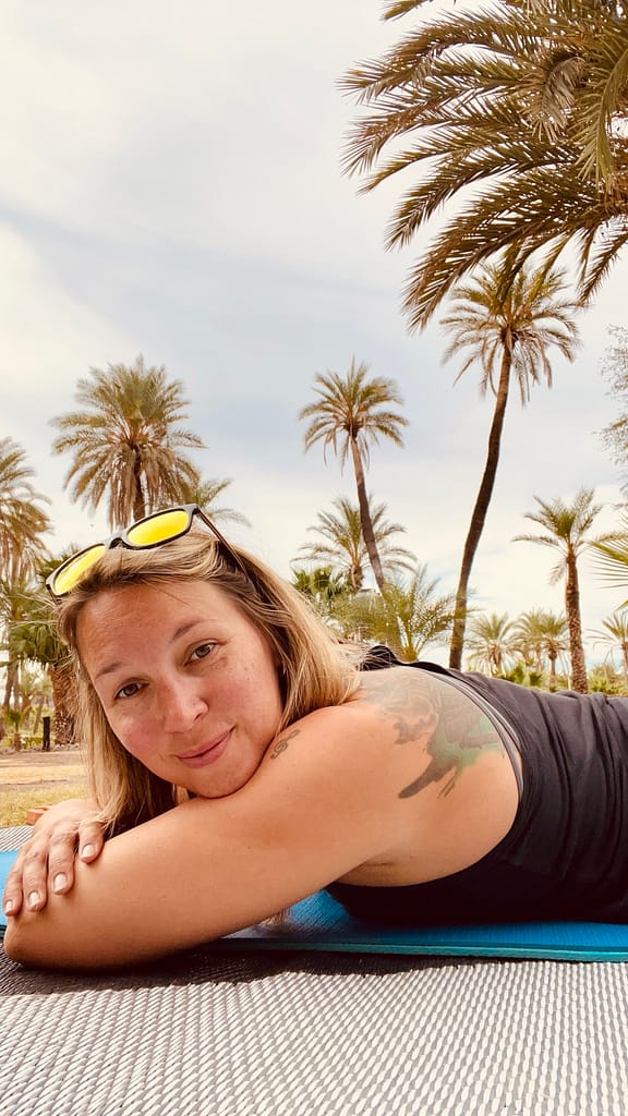 laying outside after yoga in san ignacio mexico on my yoga journey