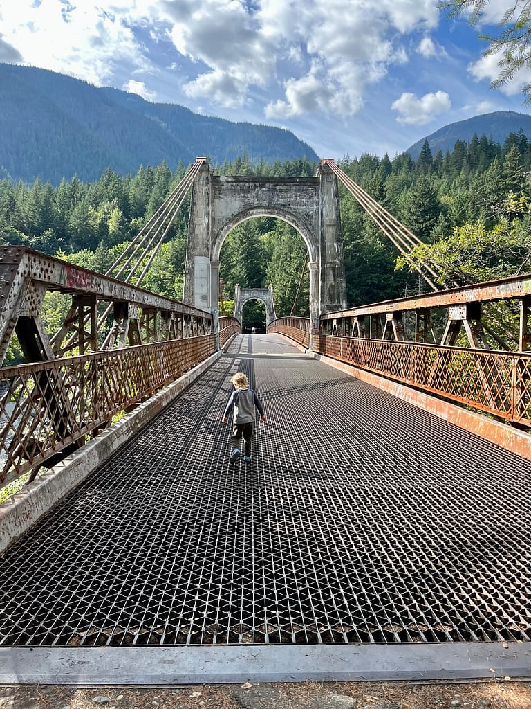 rv road trip across canada, old alexandra bridge, british columbia canada
