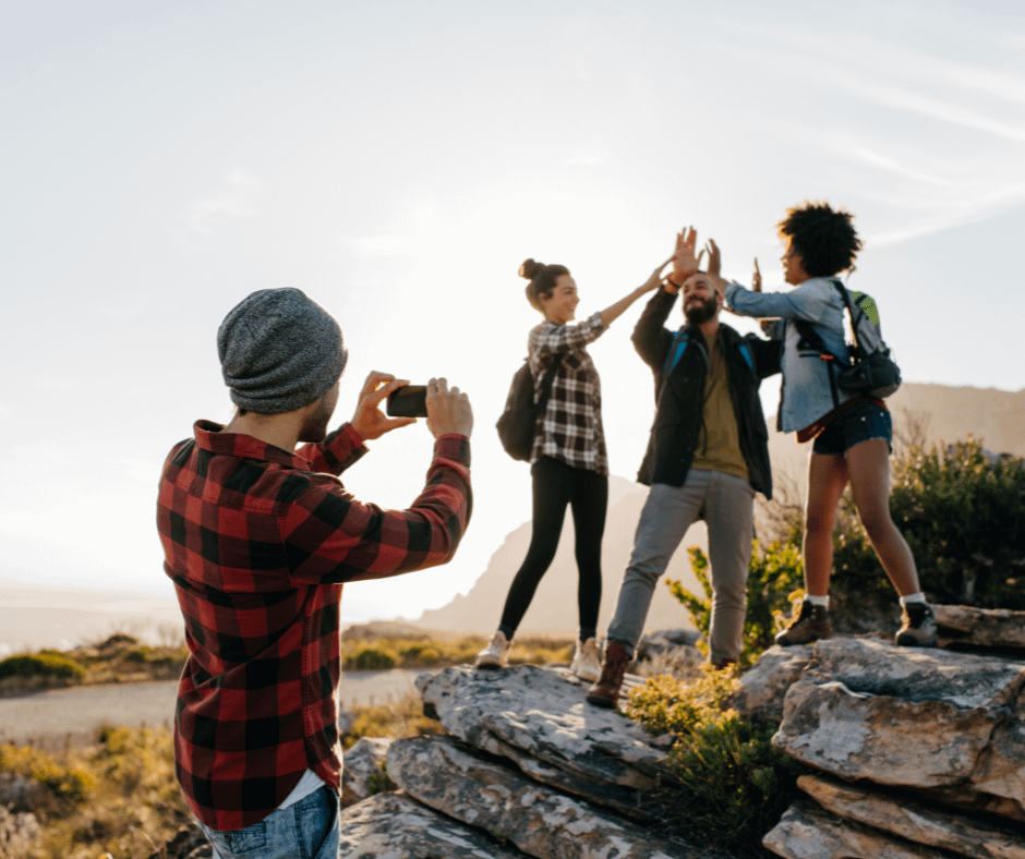 living in a foreign country for the first time friends hiking in the mountains